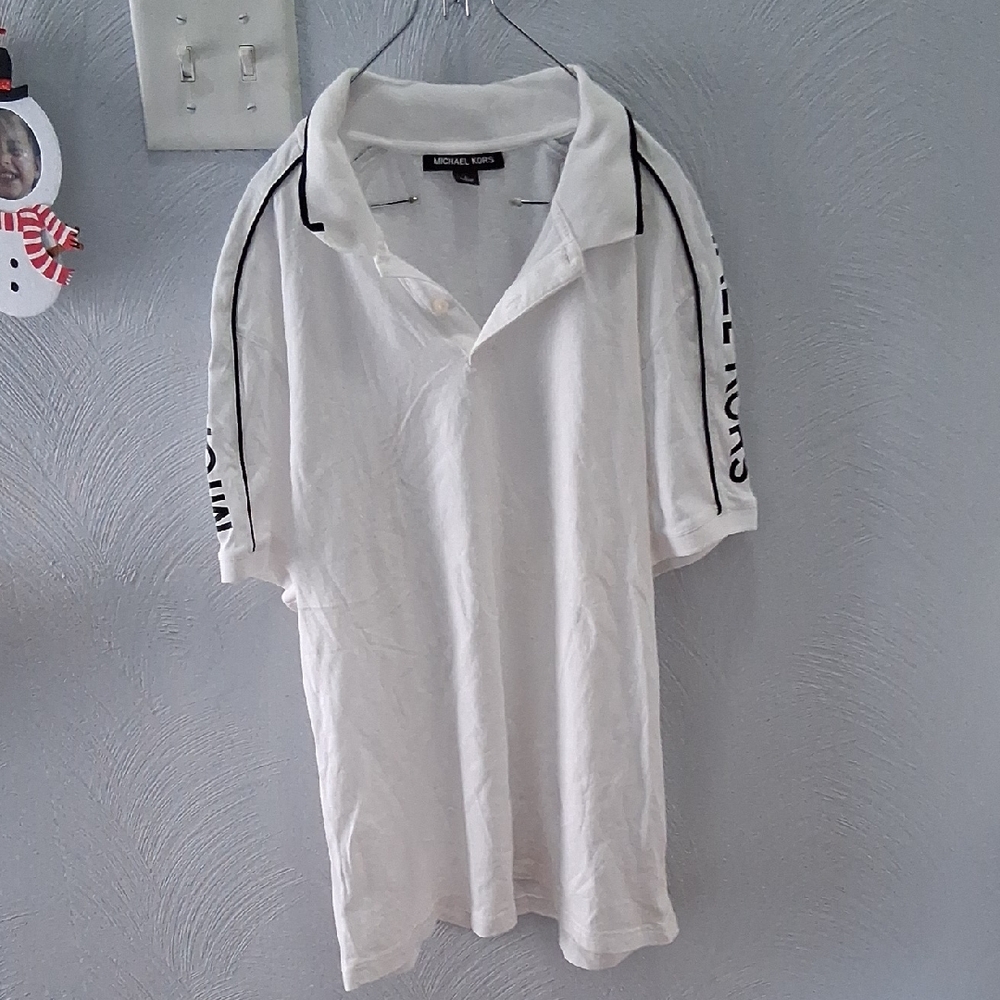 Michael Kors White Polo with Black Accents